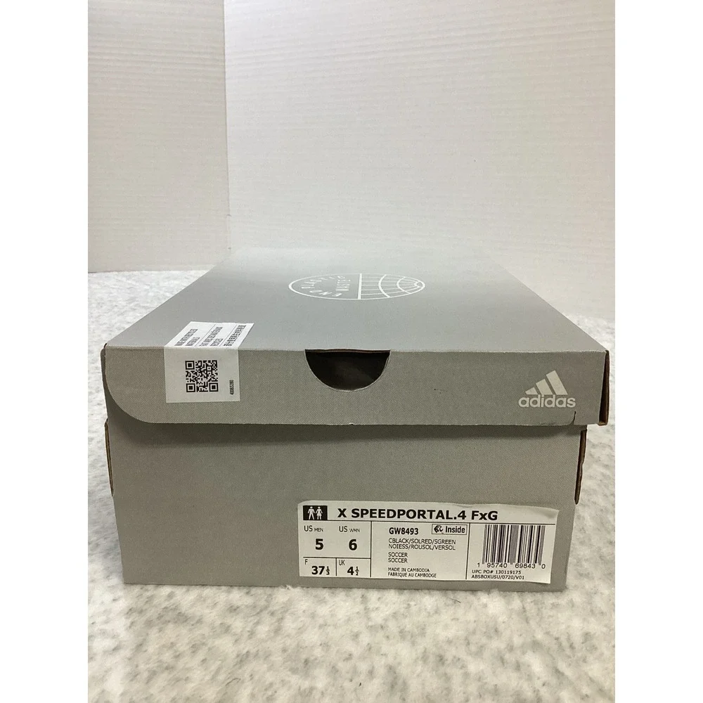 Adidas X Speedportal.4 FxG Soccer Cleats Black Red‎ Green GW8493 Mens 5 Womens 6